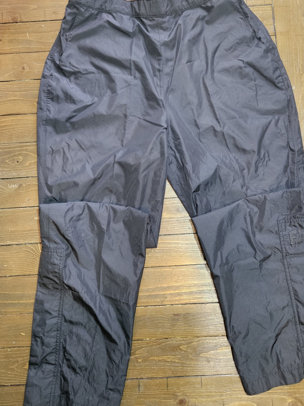 FootJoy DryJoys Women's XL Black Waterproof Golf Rain Pants Full Zip
